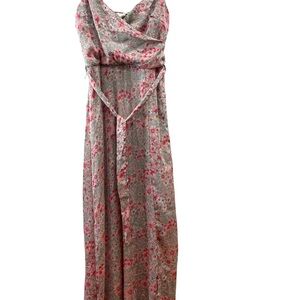 Maxi Bundle - Floral Pink and Black Maxi Dress Size Medium